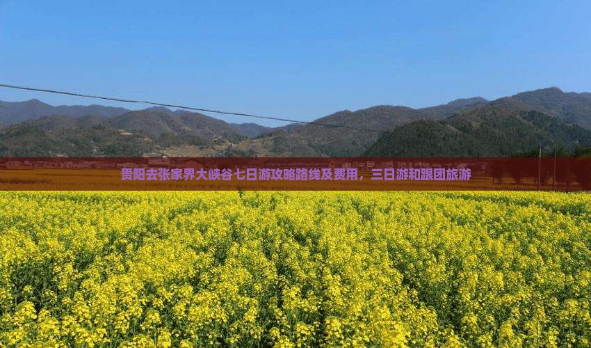 贵阳去张家界大峡谷七日游