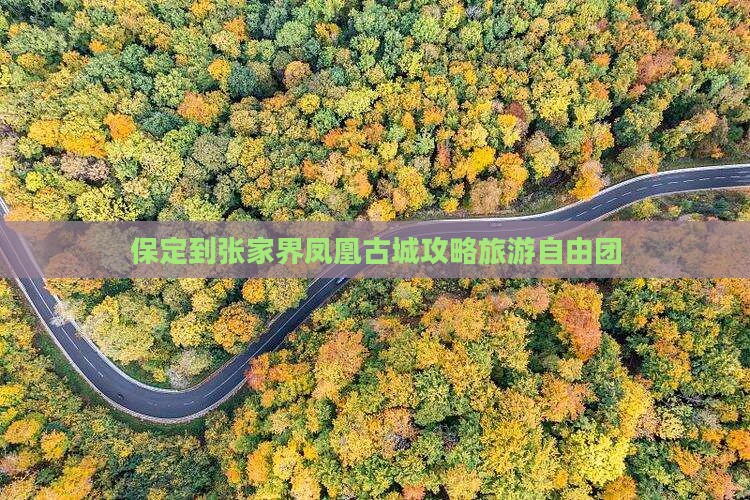 保定到张家界凤凰古城自由团