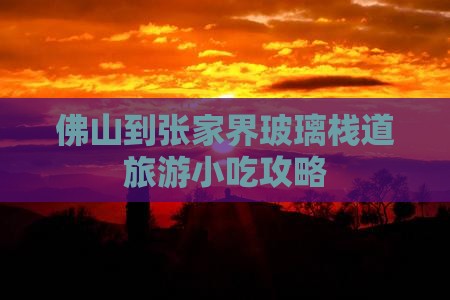 佛山到张家界玻璃栈道旅游小吃