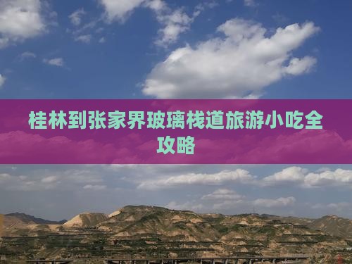 桂林到张家界玻璃栈道旅游小吃