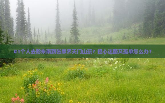 黔东南到张家界天门山个人游