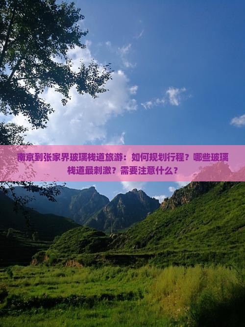 南京到张家界玻璃栈道旅游