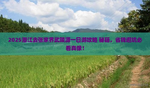 潜江去张家界武陵源一日