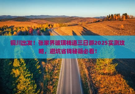 铜川去张家界玻璃栈道三日游