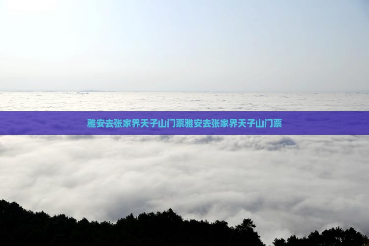雅安去张家界天子山门票