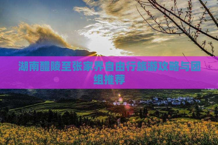 湖南醴陵至张家界自由行旅游攻略与团组推荐