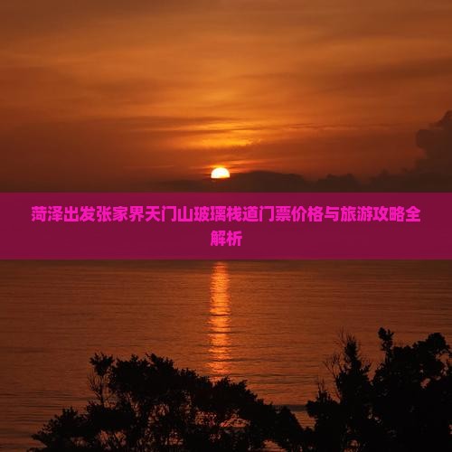 菏泽出发张家界天门山玻璃栈道门票价格与旅游攻略全解析