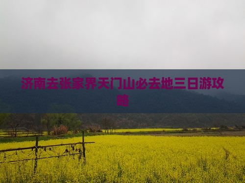 济南去张家界天门山必去地三日游攻略