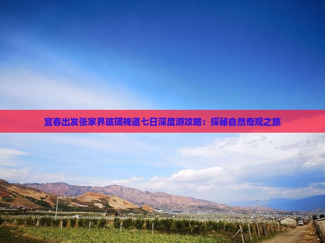 宜春出发张家界玻璃栈道七日深度游攻略：探秘自然奇观之旅