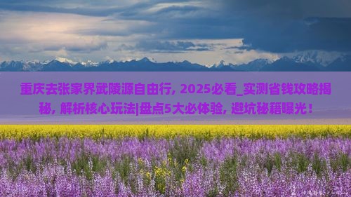 重庆去张家界武陵源自由行