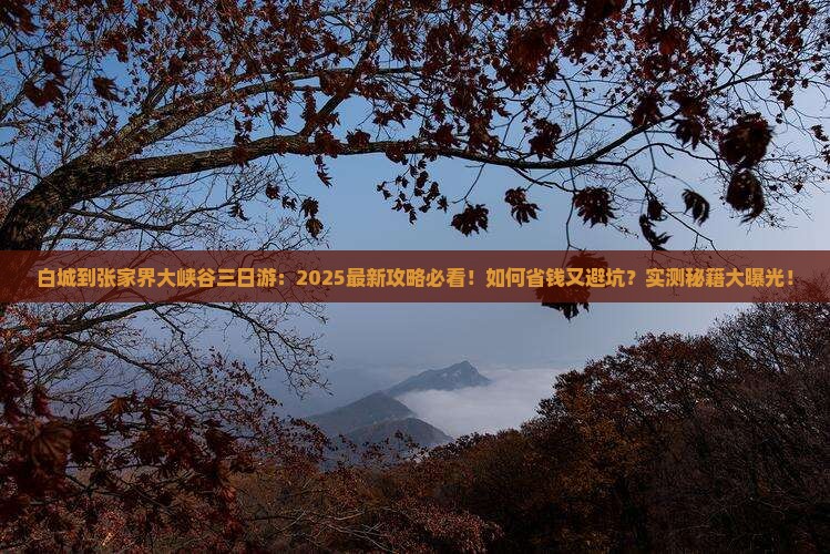 白城到张家界大峡谷三日游