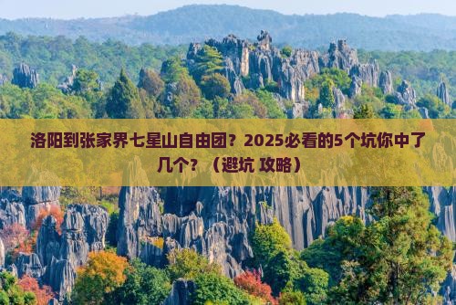洛阳到张家界七星山自由团